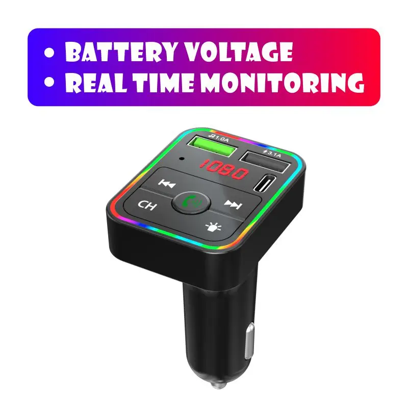 FM-трансмиттер автомобильный с поддержкой Bluetooth 5 0 и USB-портом | Автомобили