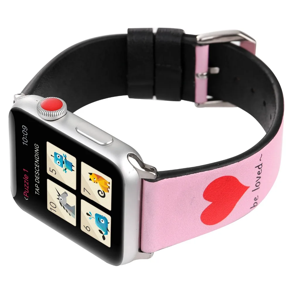 Пара ремешков для Apple watch 5 ремешок 44 мм 40 мм iWatch 42 мм 38 мм браслет из натуральной кожи ремешок для Apple watch 4 3 2 1