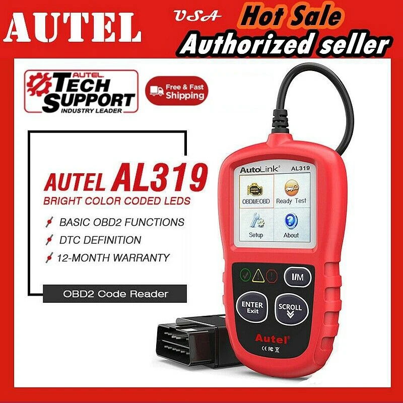 Autel AutoLink AL319 автомобильный диагностический инструмент DIY считыватель кодов