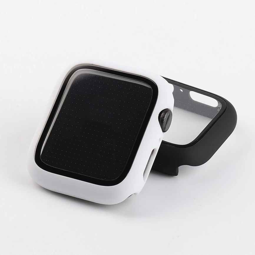 Защитный чехол для Apple Watch из закаленного стекла 44 мм 40 38 42 iwatch Series SE 3 4 5 6