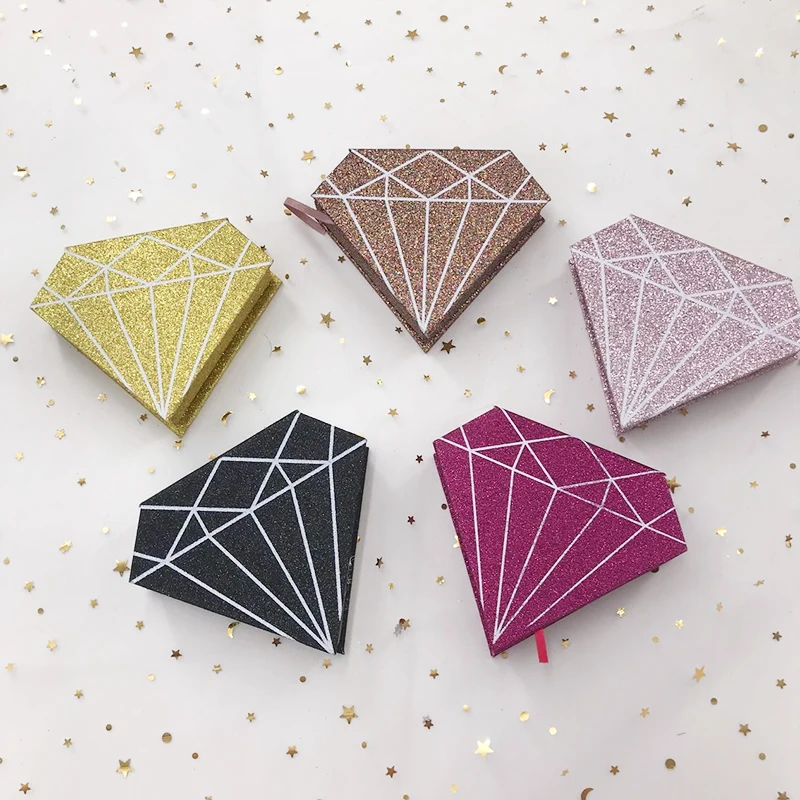 Пустая Алмазная коробка с лотком для ресниц из норки 25 мм|Накладные ресницы| |