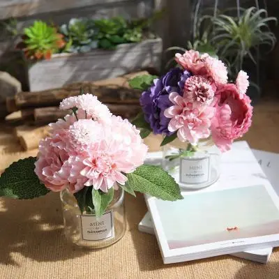 Dahlia пион луч моделирования искусственные цветы украшение для домашней мебели