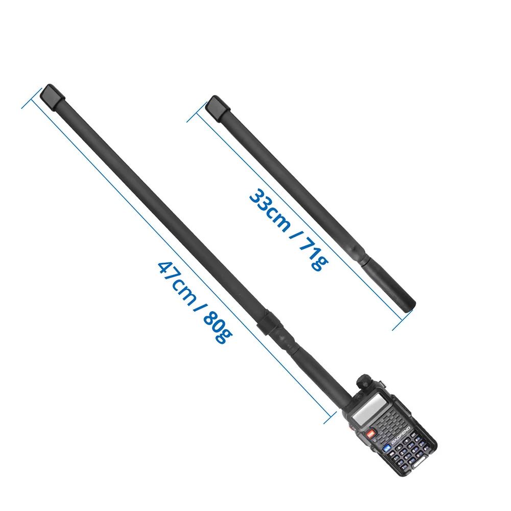Новинка 2020 CS тактическая антенна SMA-Female Двухдиапазонная VHF UHF 144 МГц Складная для