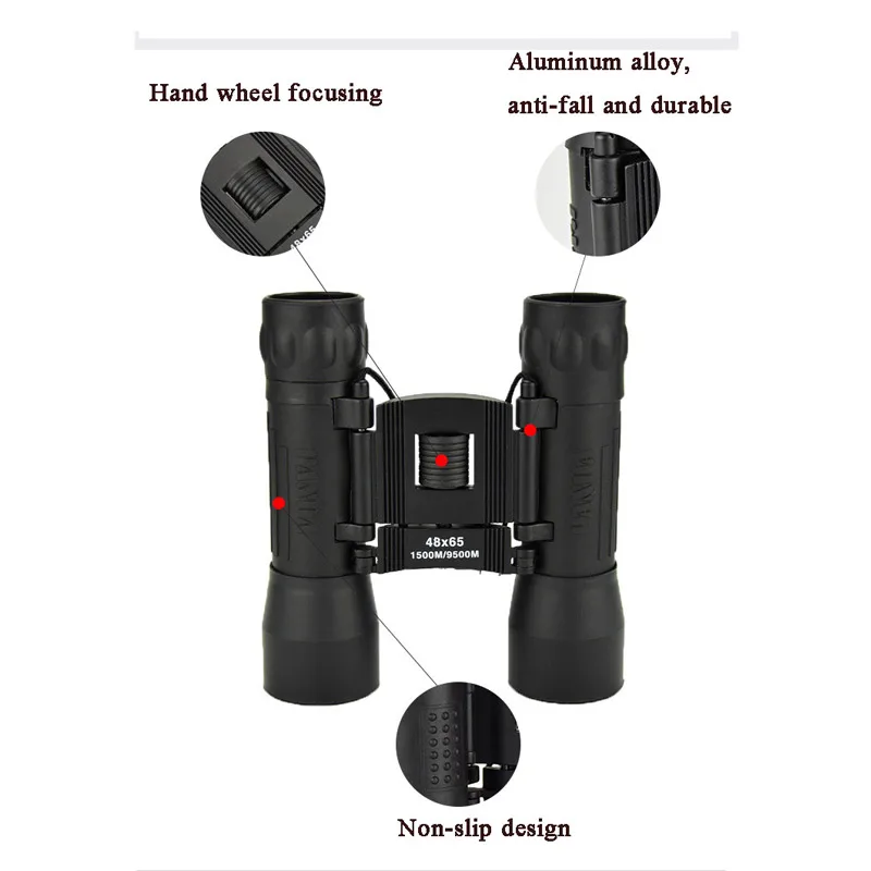 Складной бинокль HD 48 × 65 телескоп с функцией носветильник видения для