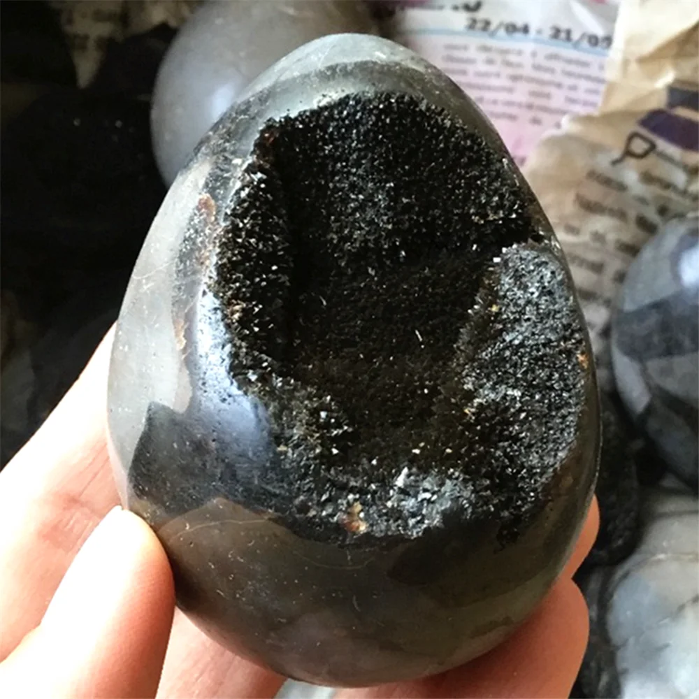 1 шт. 180-230 г натуральный камень из септариума ископаемый в форме Жеода украшение