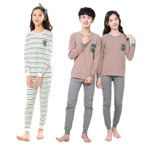 Пижама с длинным рукавом для подростков, 100% хлопок, пижама, комплекты одежды для больших детей, одежда для сна с героями мультфильмов для мальчиков, пижамы для девочек 10, 12, 14, 16 лет