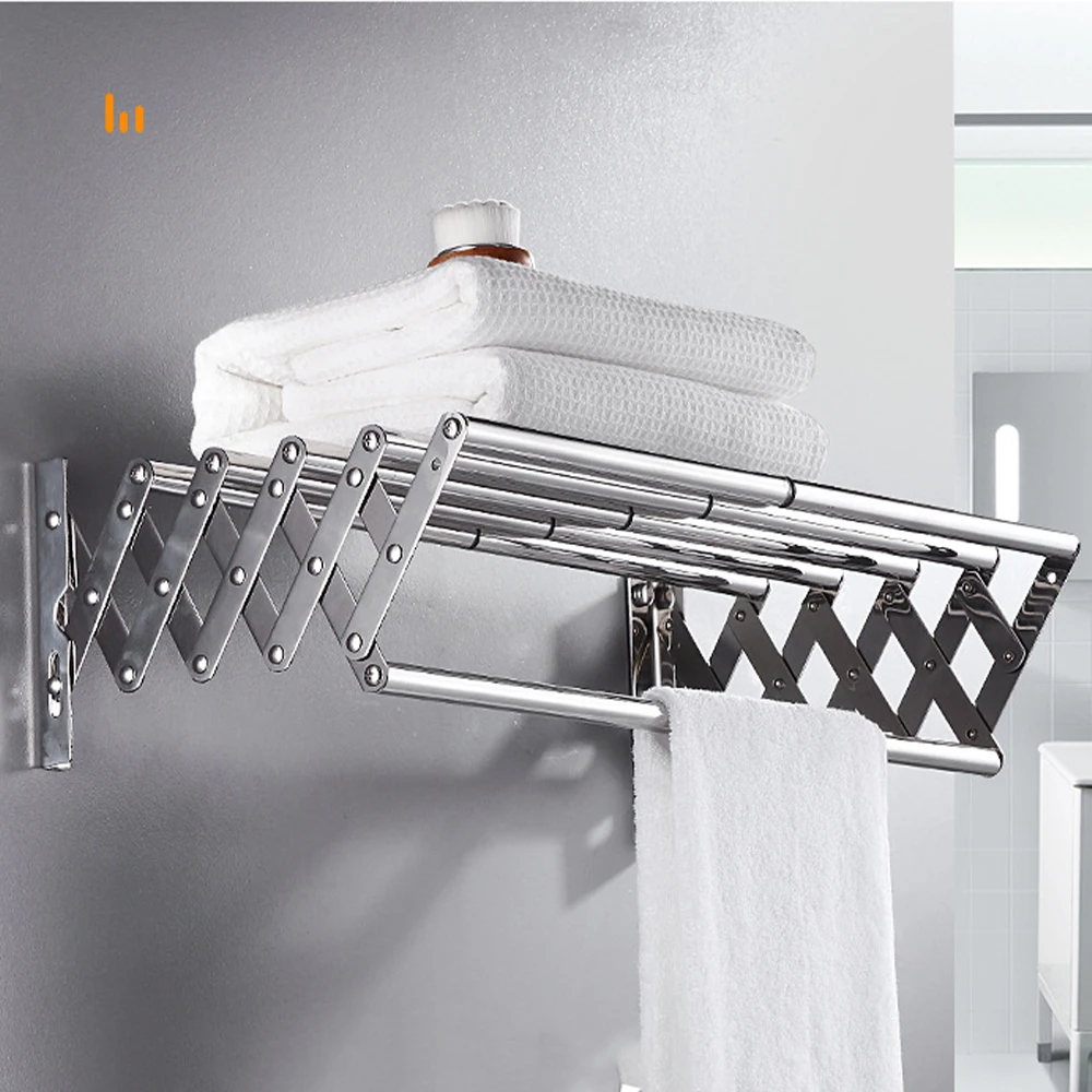 

Stretchable Towel Bar for Bathroom Kitchen Hand Towel Holder Hanger Stainless Steel RUSTPROOF Wall Mount Drill Sdjustable