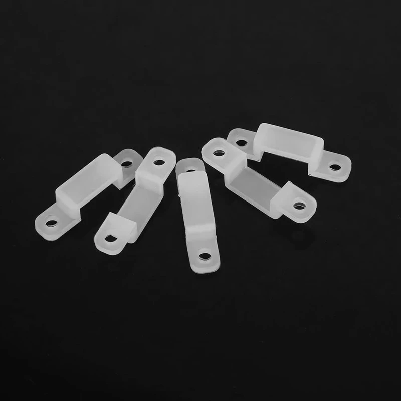 

NEW-100Pcs LED Lights with Fastener Clip Silicone Buckle Suitable for 3528 5050 1210 RGB LED Lights 12mm