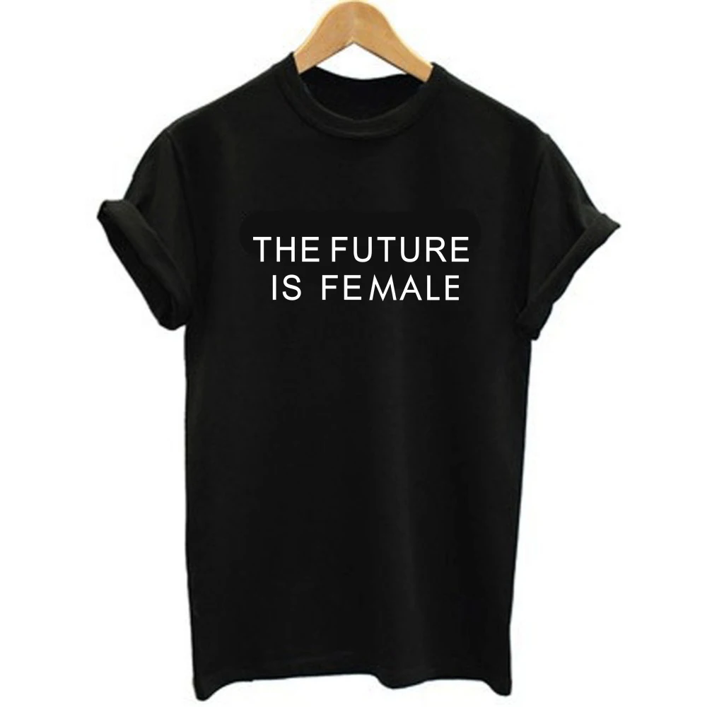 Новая модная летняя стильная женская футболка с надписью FUTURE IS белая