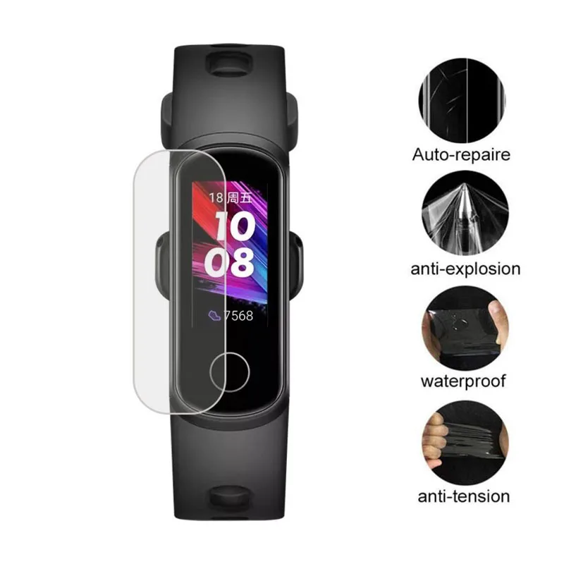 3 шт Мягкий ТПУ прозрачный смарт браслет Защитная пленка для Huawei Honor Band 5i Браслет
