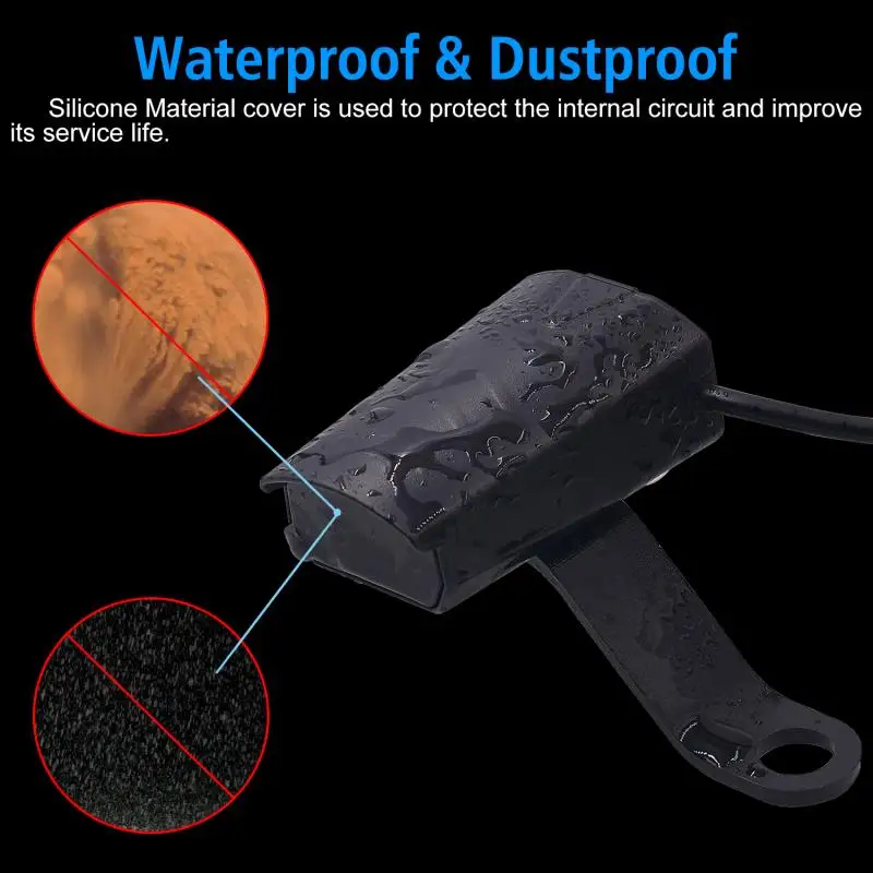 

Motorcycle Electronics Accessories 8-32V Motorcycle Electric Car Waterproof Mobile Phone USB Charger With Indicator Light