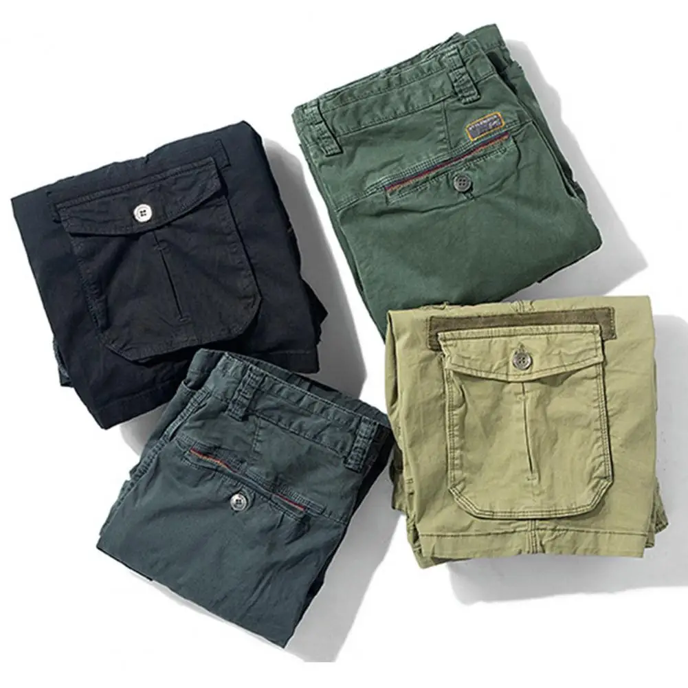 

Skin-friendly Simple Solid Color Drawstring Summer Men Shorts Breathable Men Shorts Zipper Closure Streetwear