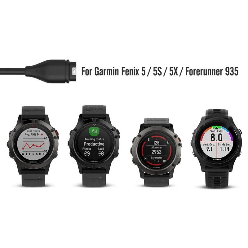 Зарядное устройство для Garmin Fenix 5 [2 упаковки] сменный USB кабель синхронизации