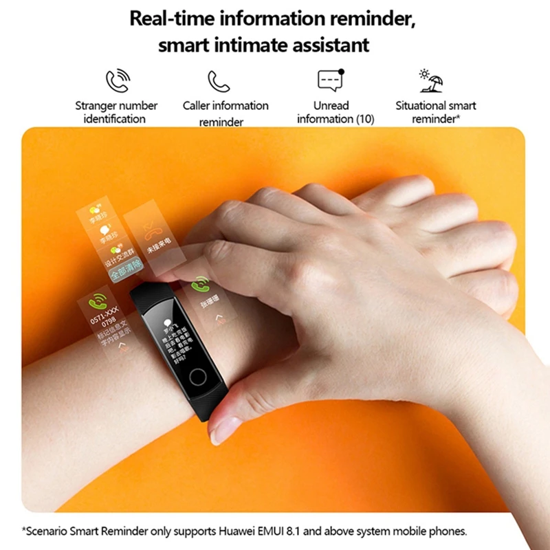 huawei Honor Band 5 Смарт-браслет Цвет Экран Фитнес браслет за частоту сердечных сокращений мониторинг кислорода в крови Стандартный Editio