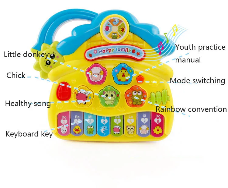 Животное ферма Пианино музыкальный инструмент игрушка для детей пианино