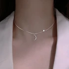 Женское ожерелье с подвеской в виде луны и звезд