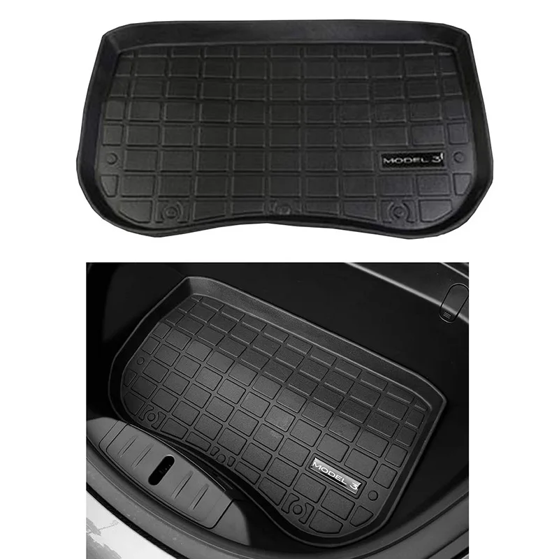 

Car Front Trunk Storage Mat Cargo Tray Trunk Waterproof Protective Pads Mat Compatible for Tesla Model 3 (Front Box Mat)