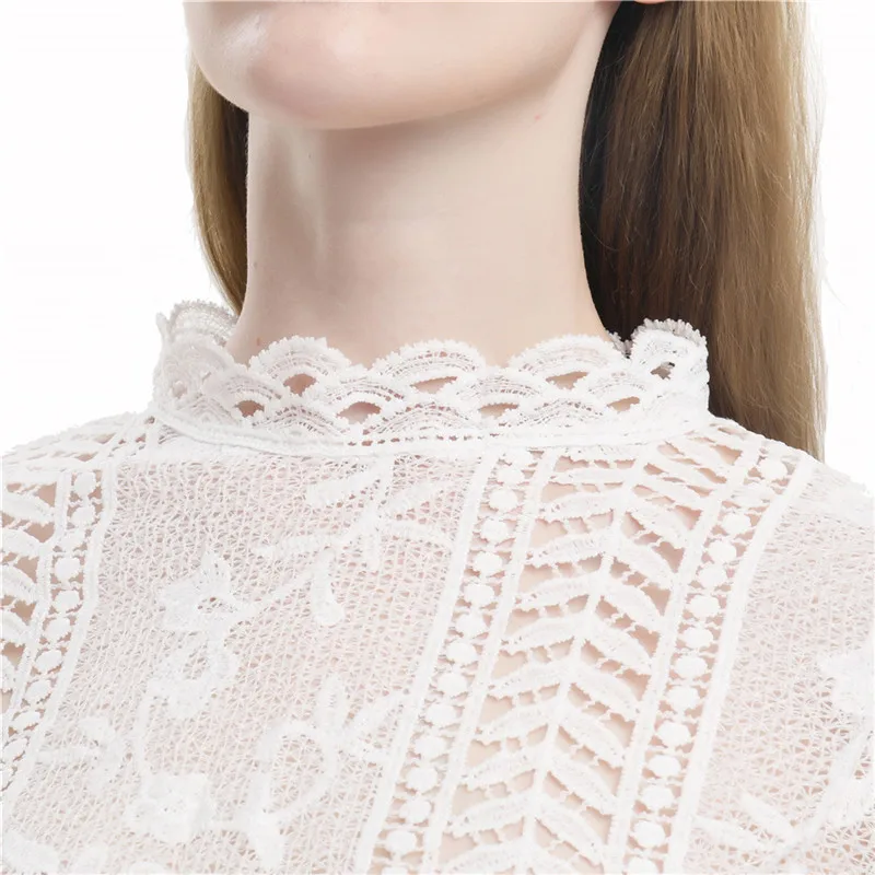 

Long Sleeved Cutout Ladies T Shirt Color Lace Turtleneck Lace Patchwork Top Elegant Elegant Ladies T Shirt Top
