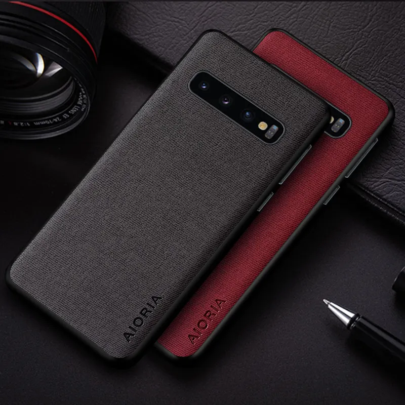 Чехол премиум-класса для Samsung Galaxy S10 Plus lite S10e текстильный кожаный чехол телефона |