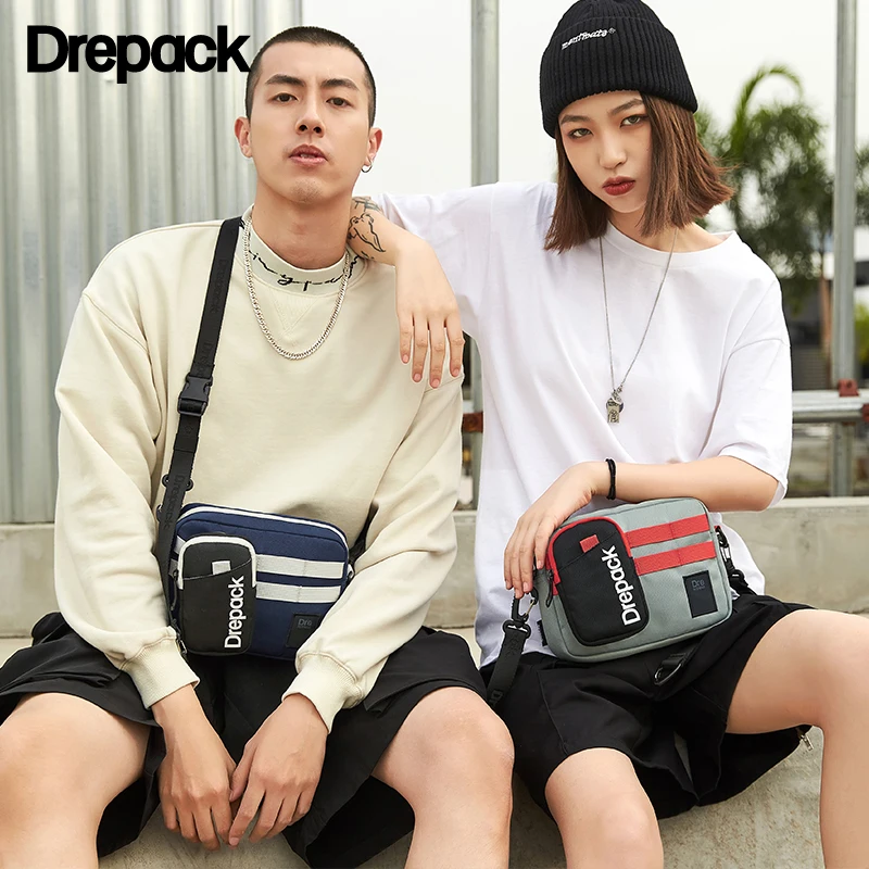 

Drepack 2021 New Trendy Chest Bag Set Fashion Bag Waterproof Zipper Wear-Resistant Crossbody Long-Strap Unisex Brand Waist Bag