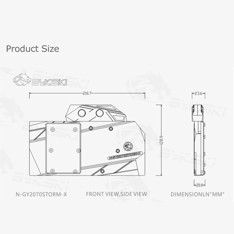 

Bykski GPU Water Cooling Block for Galax GeForce RTX 2070,Gainword RTX 2070,2060 Super Galax GeForce GTX 1660TI ,N-GY2070STORM-X