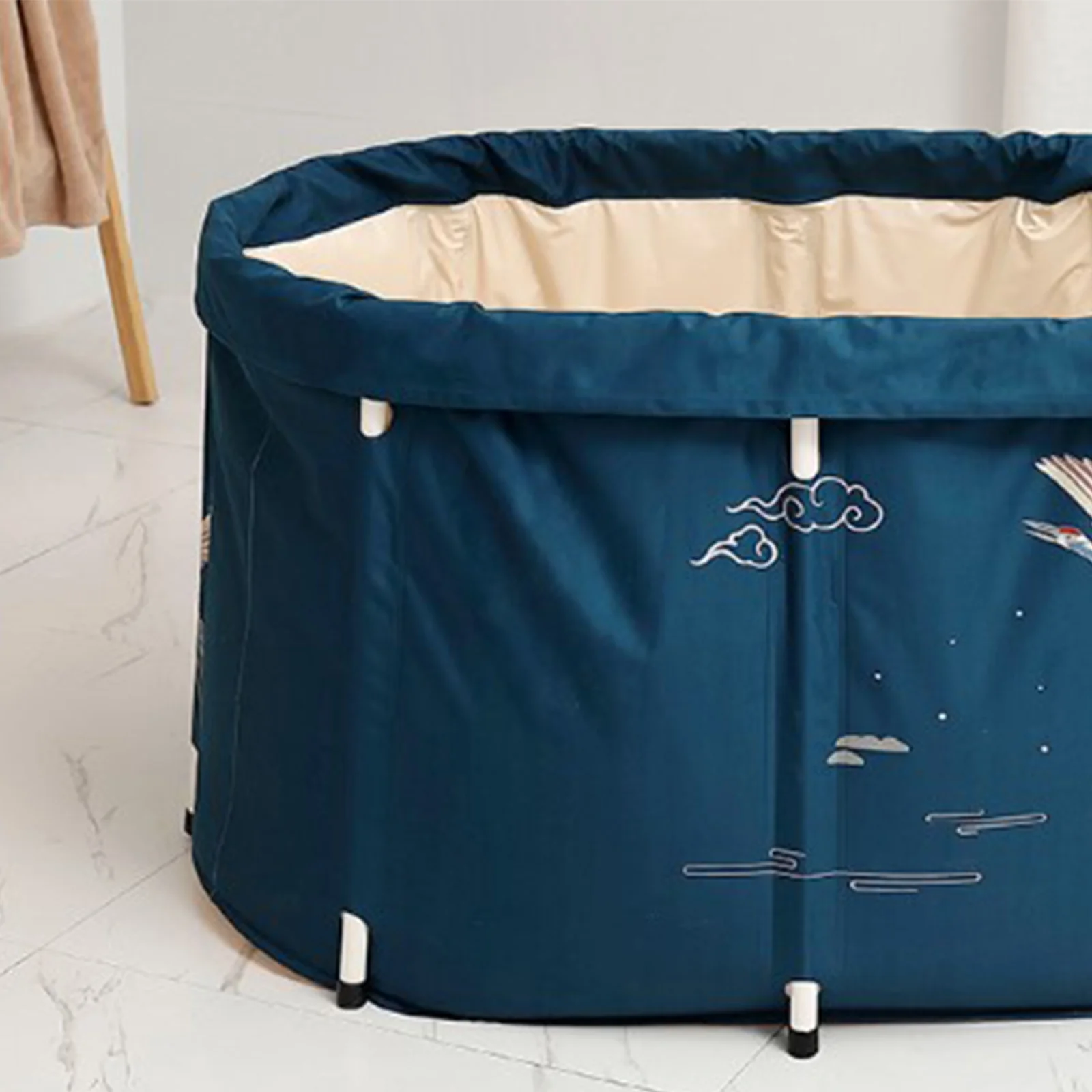 

1m Bath Sauna Adult Folding Bathtub Bath Barrel Household Large Tub Bath Barrel Thickened Adult Bath Tub Full Body Hot Tub