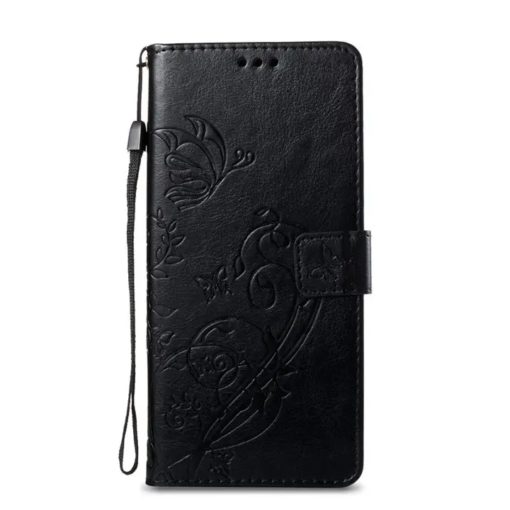 Black Чехол для Xiaomi 5X A1 Redmi Note 5A 4X4 4A Note4 Note4X Note5A книга Стиль кошелек кожаный чехол для телефона с тиснением и изображением бабочки P03Z - Цвет: Black