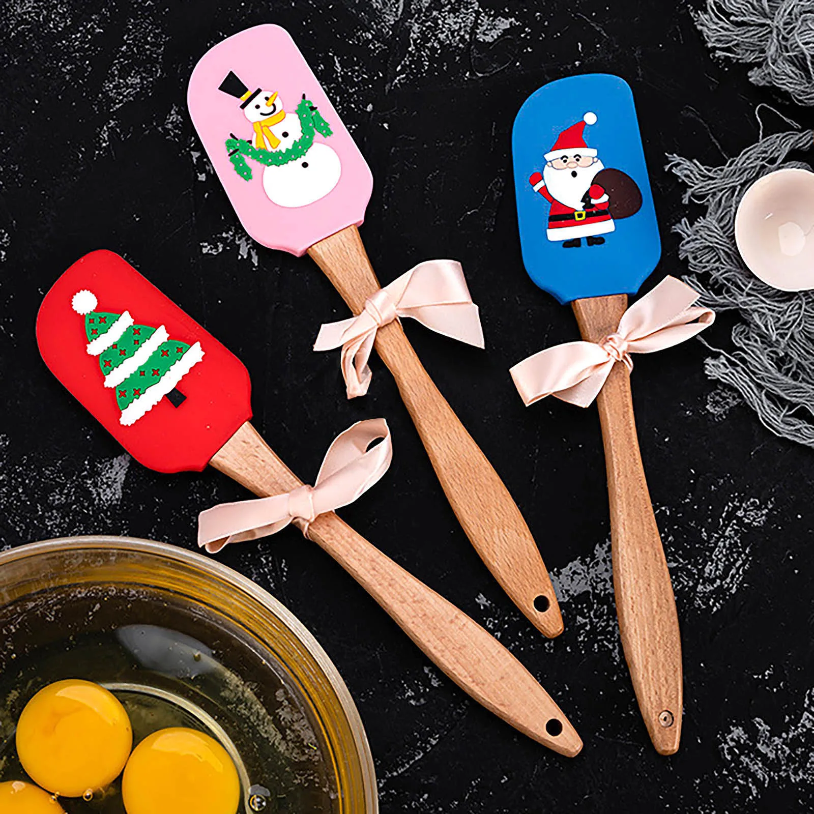 Креативный силиконовый шпатель с длинной ручкой скребок инструмент для выпечки