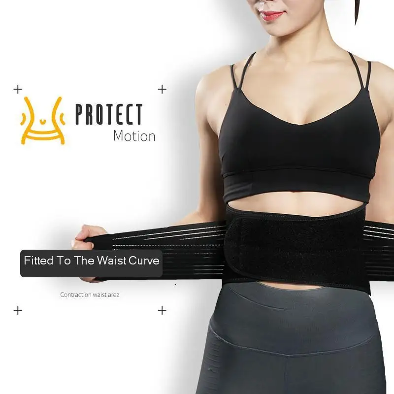 Спортивный пояс для поддержки талии дышащий двойной оттягивающий поясницы