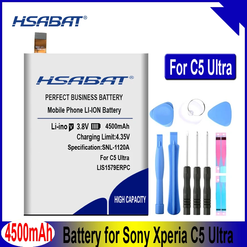 HSABAT 4500 мА/ч, LIS1579ERPC Батарея для sony Xperia C5 Ultra/двойной E5506 E5553 E5533 E5563 Z3 плюс Z3+/Dual Core E6553 Z4 E6533