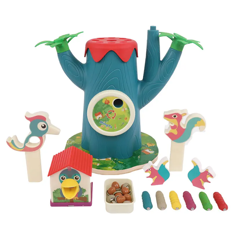 Магнитная игрушка для малышей деревянные Обучающие игрушки в виде жуков