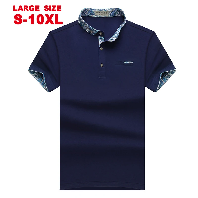 

Short Sleeve T-shirt Men's Stand Collar Summer New Casual Loose Large Pocket Flower Collar Men's Top T-shirt