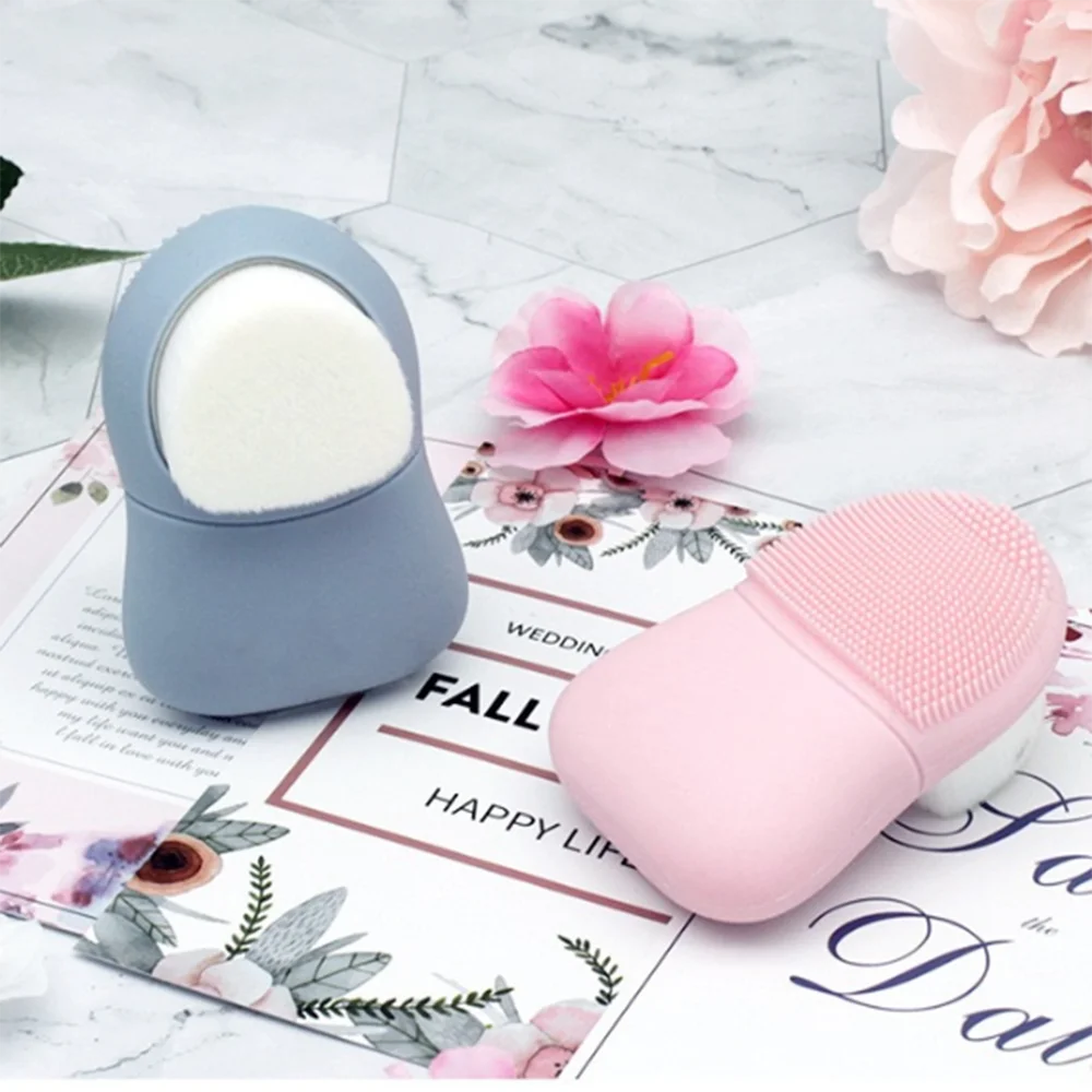 

Silicone Facial Cleansing Brush Soft Double Sided Massage Brushs Facial Massage Deep Cleaning Skin Care Exfoliator Beauty Tool