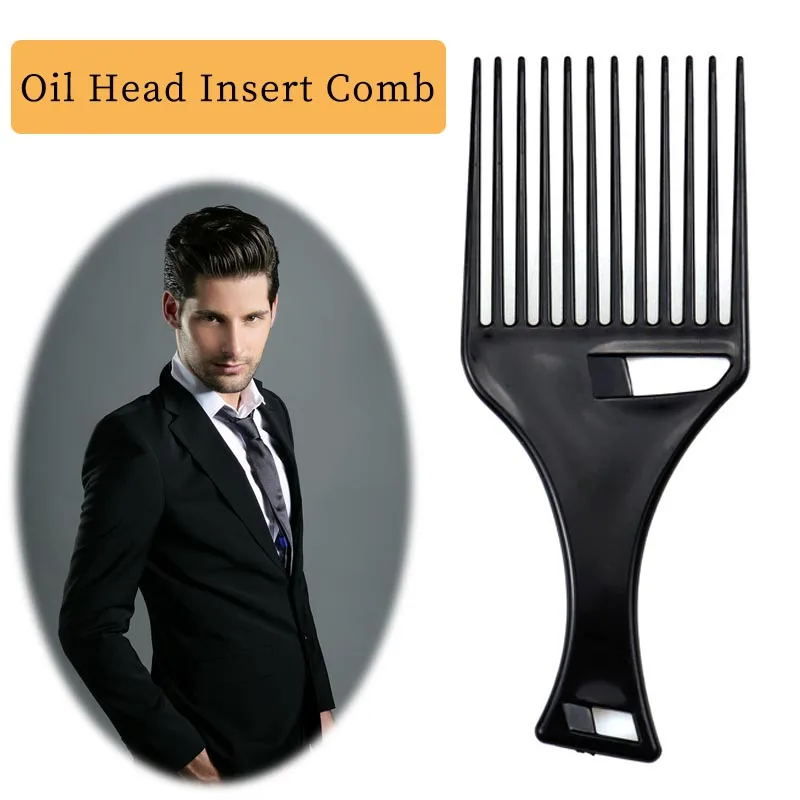 

High Quality Wide Teeth Brush Pick Comb Fork Hairbrush Insert Hair African Black Curly Hair Styling Tools