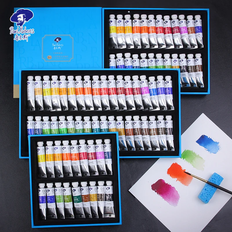 

5ml Watercolor Paint Set Tubes 18/24/36 Vibrant Colors Highly Pigmented Perfect for Painters Artists Art Supplies