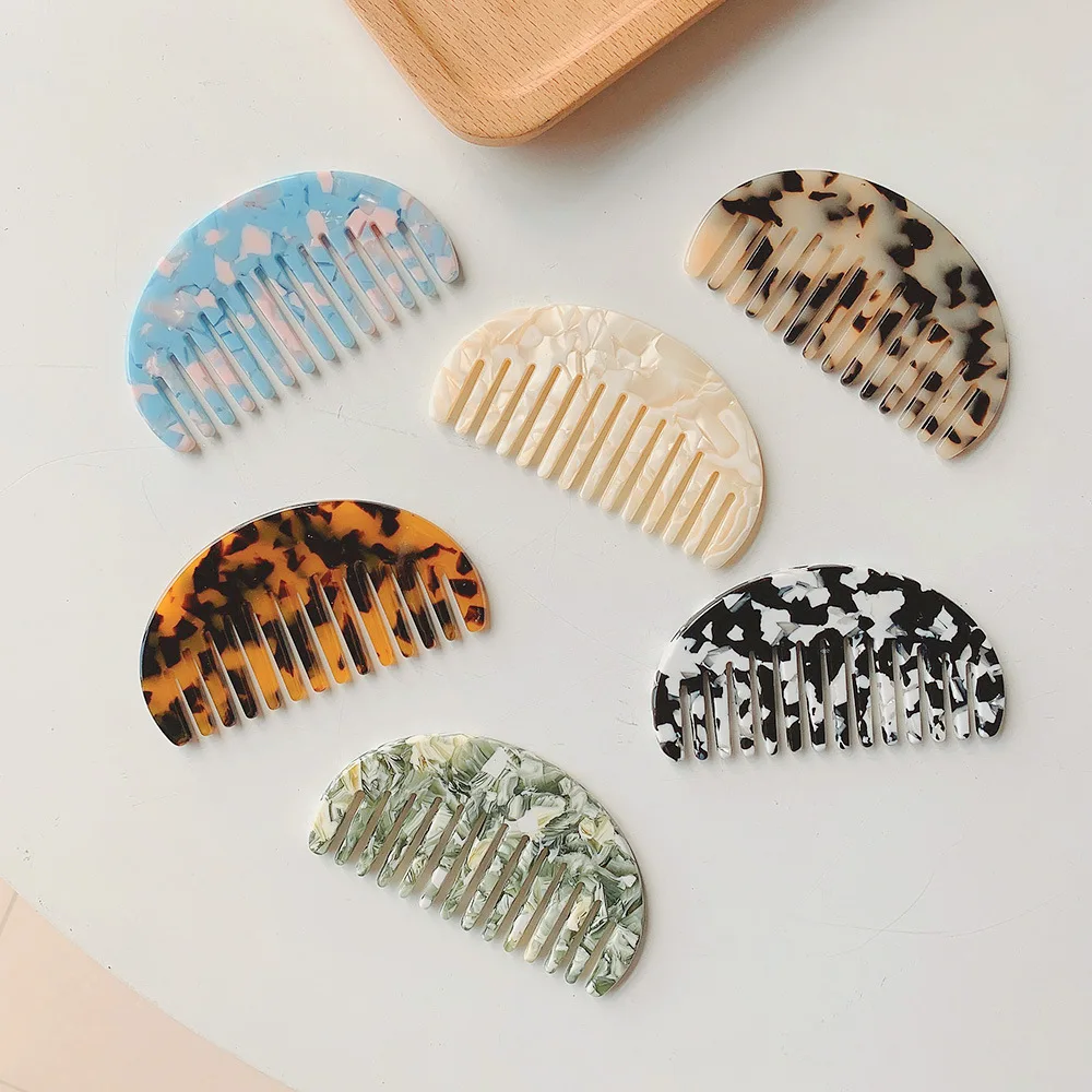 

Модные ацетатные антистатические гребни для волос 2022, удобная расческа для парикмахерской в виде черепаховой ракушки, щетка для стрижки во...