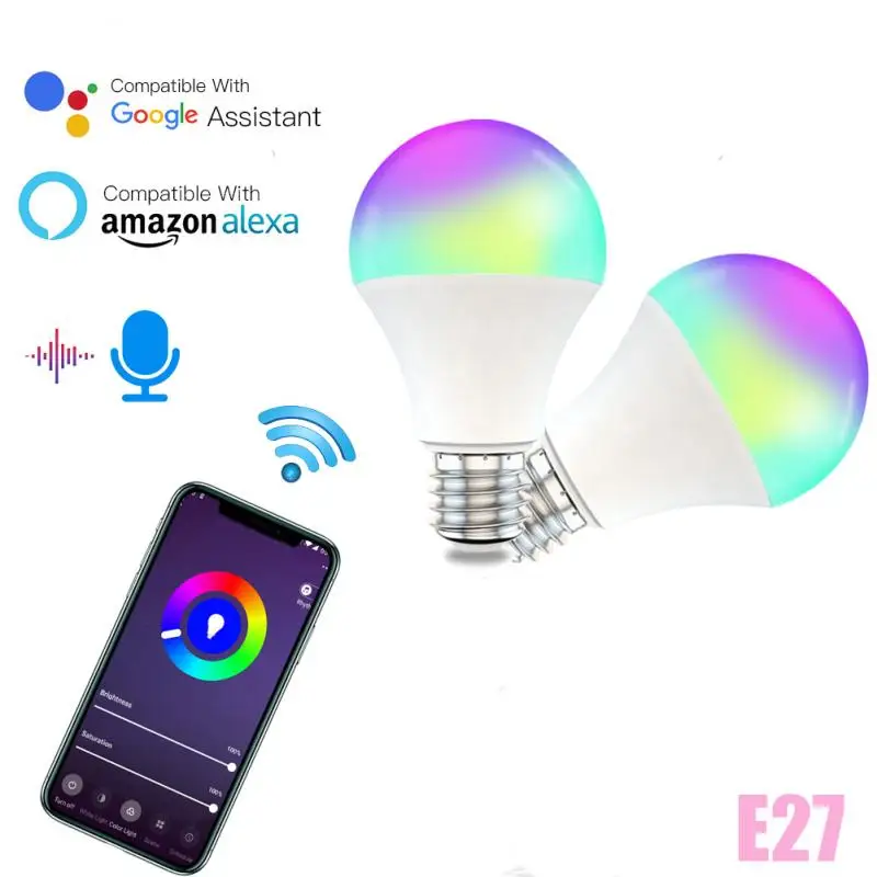 

Cozylife 15W WiFi Smart Light Bulb B22 E26 E27 RGB LED Lamp Dimmable With Cozylife APP, Voice Control For Google Home, Alexa