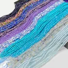 Бусины Из Натурального лазурита, бирюза, флюорит 15 дюймов, граненые, 4 мм, круглые бусины для изготовления ювелирных изделий сделай сам