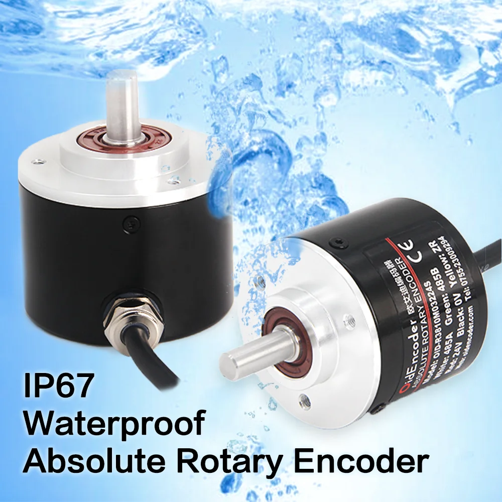 

Waterproof IP67 Absolute Rotary Encoder, Modbus RTU, RS485, CAN, SSI