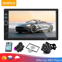 car radio 2 din hd 7 touch screen stereo bluetooth handsfree fm radio reverse image with without camera 12v 7018b