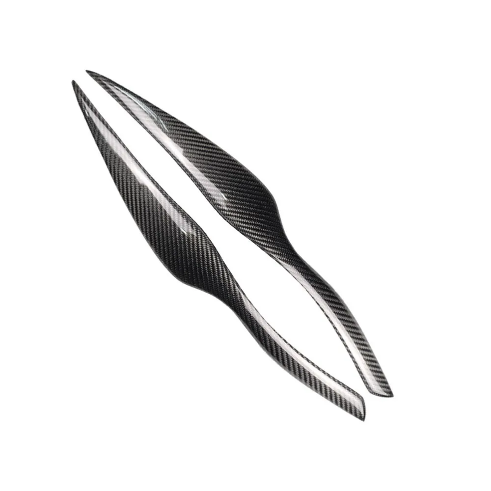 

1 Pair Carbon Fiber Front Headlight Cover Headlights Trim Eyelid Sticker Accessories Compatible with 3 Series E90E91