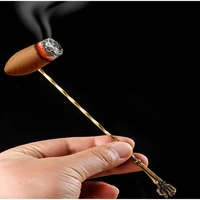 1pcs ring cigarette holder multifunctional skeleton palm cigarette drag ring cigar dredge handheld portable anti scalding tool