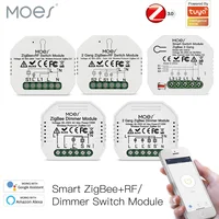 Релейный модуль переключателя света Moes ZigBee 3,0, 1/2/3, Управление приложениями Smart Life/Tuya, работает с Alexa, Google Home, Яндекс