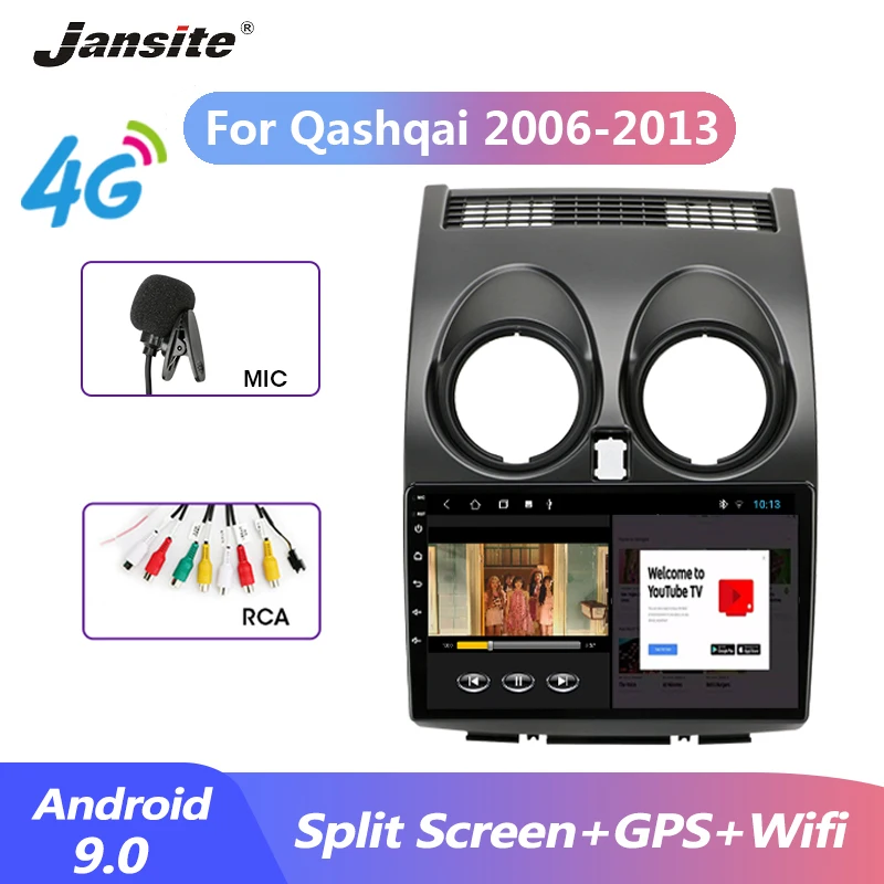 Автомобильный радиоприемник Jansite для Nissan Qashqai 1 J10 2006 2013 2 din Android 9 0 радио Wifi