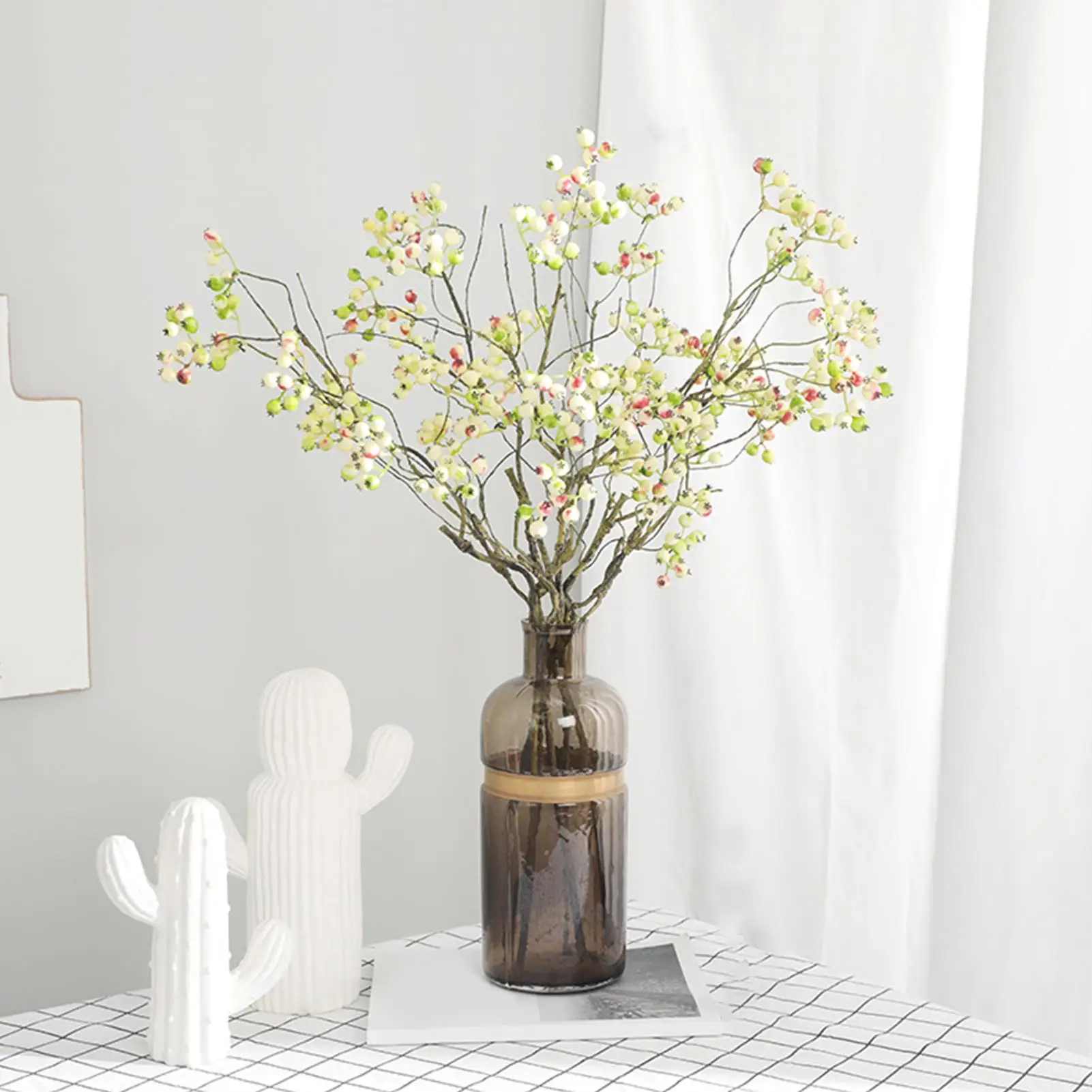 

1Pc American Cranberry Berries Small Fresh Artificial Fake Flower Wedding Decor