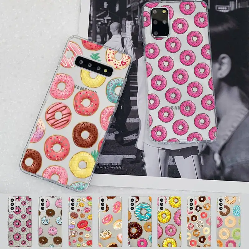 

Cute delicious dessert food donut Phone Case For Samsung A 10 20 30 50s 70 51 52 71 4g 12 31 21 31 S 20 21 plus Ultra