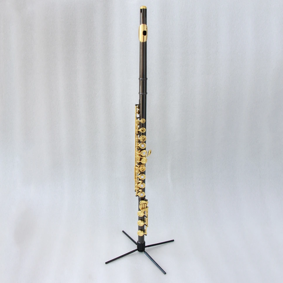 

Musical instruments flute 17 open holes chinese flute nickel plated body gold plated keys flute
