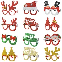 1p christmas glasses cute santa claus snowman frame glasses props new year party adults kids favors merry christmas decoration