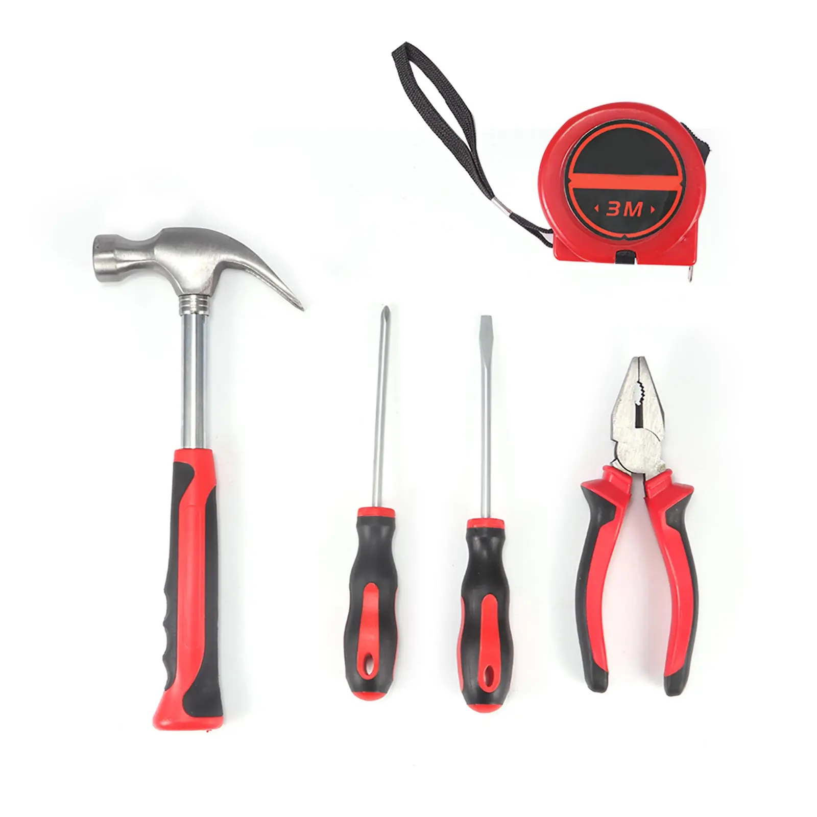 

5 шт. портативный набор аппаратных средств отвертка резак проволоки молоток нож утилита ПВХ лента с пластиковым покрытием бытовой ремонтны...
