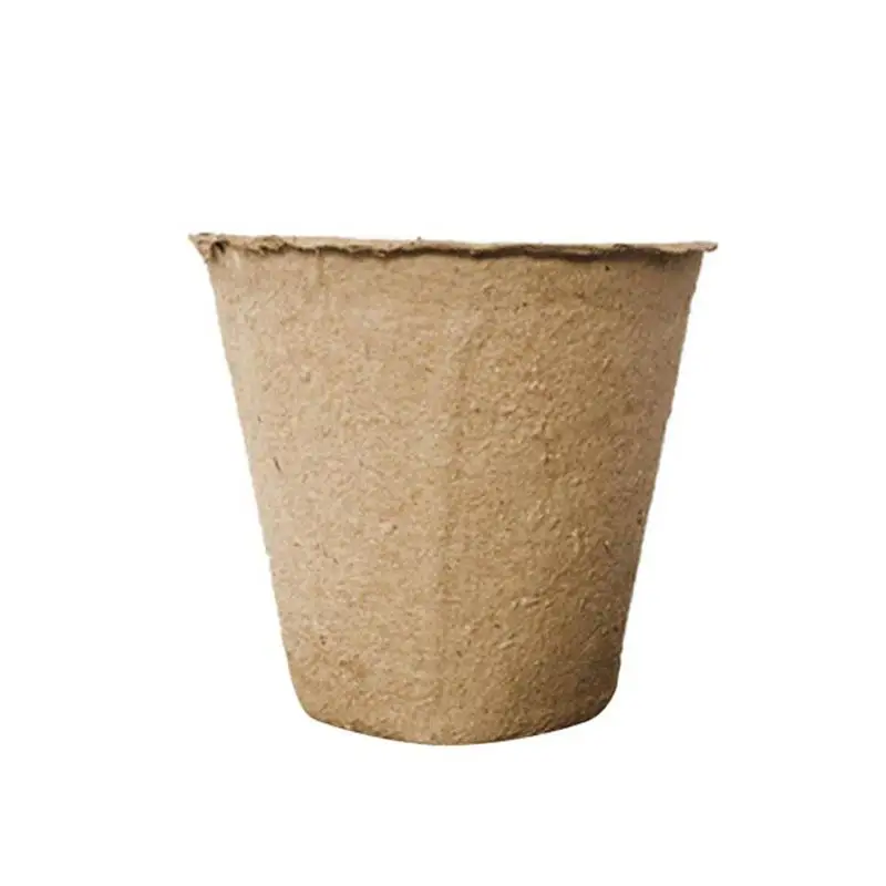 Круглый горшок для цветов и растений 10 шт. биоразлагаемый торфяной из целлюлозы